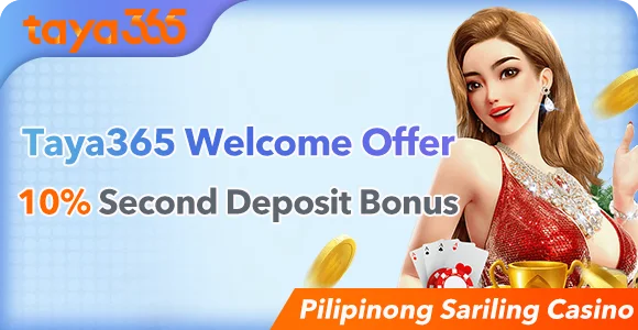 Taya365 second deposit bonus — 10% for new members